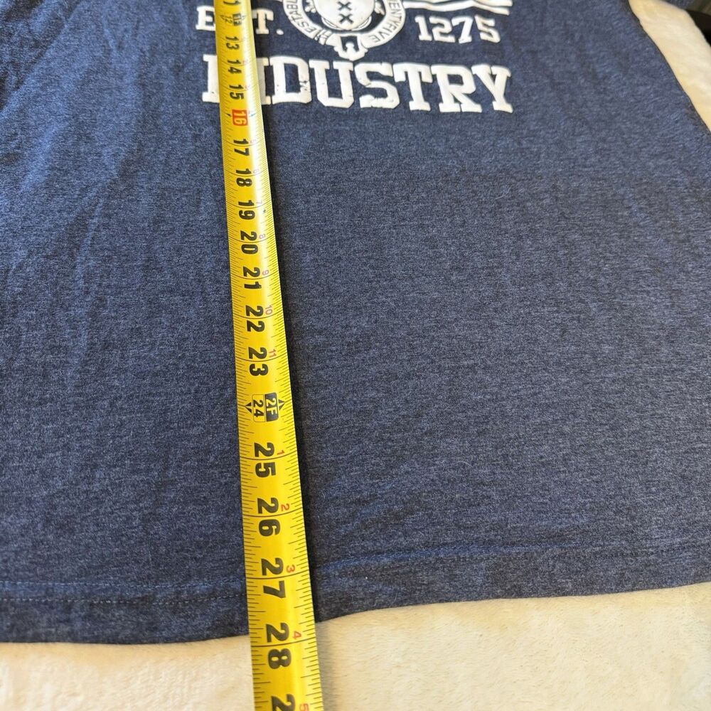 Amsterdam Industry Shirt Mens Medium Navy Amsterdam EST 1275 Graphic Tee T-Shirt - Picture 7 of 9